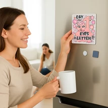 1 éves lettem Királylányos design mágnes 8 cm x 10 cm 2db