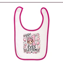 1 éves lettem Királylányos design baby baba előke