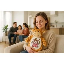 Királylányos design 3 in 1 Zsiráf melegvízes palack tartó, párna, plüss