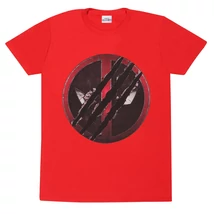 Marvel Comics Deadpool 3  Slash Logo póló piros