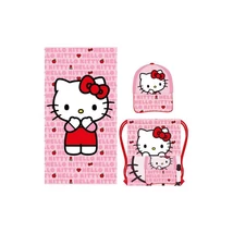 Hello Kitty törölköző, tornazsák, baseball sapka szett
