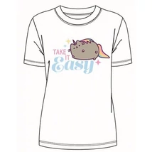 Pusheen női póló fehér L méret 