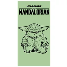 Star Wars Mandalorian Baby Yoda strand törölköző zöld
