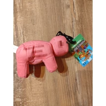 Minecraft 3D plüss figura Bagclip kulcstartó 13cm Pig