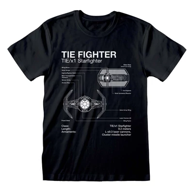 Star Wars Tie Fighter Sketch póló XL méret 