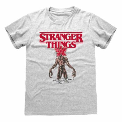 Stranger Things 4 DEMOGORGON  póló világos szürke