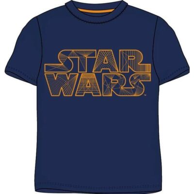 Star Wars LOGOS felirat kék férfi póló XL méret 