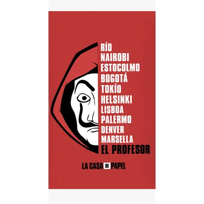 Money Heist, A nagy pénzrablás strand törölköző Piros