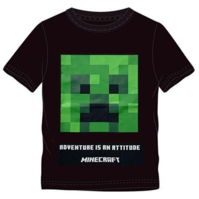 Minecraft gyerek póló fekete 128cm, 8éves