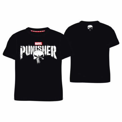 Marvel Punisher Head fekete Póló