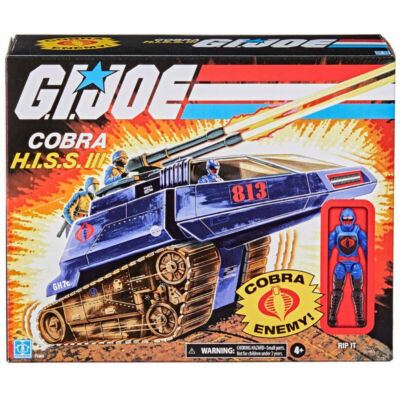 G.i. Joe Retro Vehicle + H.I.S.S. III Cobra Rip It figura set 10cm