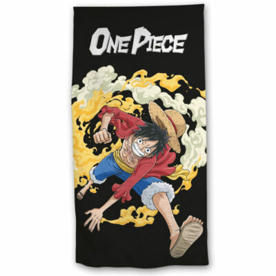 One Piece fekete strand törölköző 