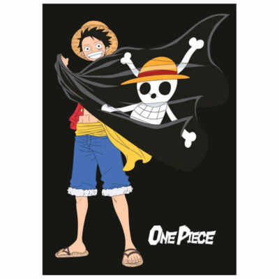 One Piece polár takaró fekete