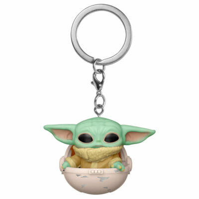 POP! Pocket Star Wars Mandalorian Baby Yoda Pram Kulcstartó 