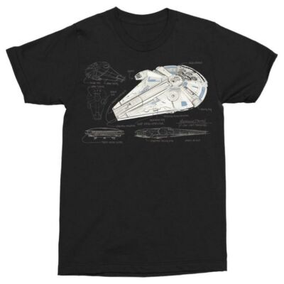 Star Wars Millennium Falcon fekete Póló 