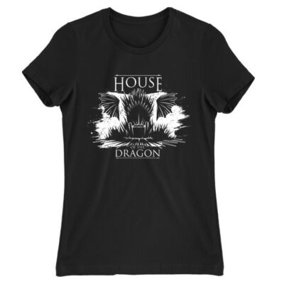 House of the Dragon Sárkányok háza Iron Throne női póló fekete