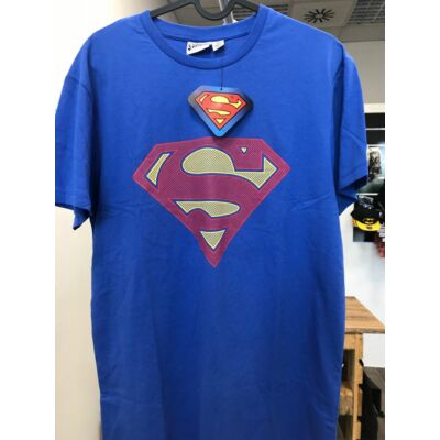 DC Superman Original pixel kék Póló M méret