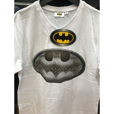 DC Batman fehér/szürke Póló L méret V-nyakú