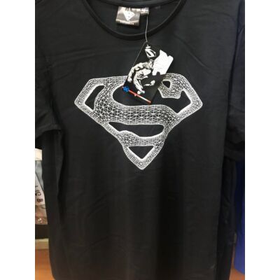 DC Superman fekete/fehér Póló XL méret