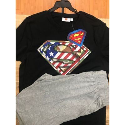 DC Superman fekete/rövid Pizsama L méret