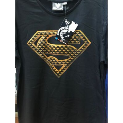DC Superman fekete/arany Póló XL méret