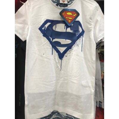 DC Superman fehér/kék Póló S méret